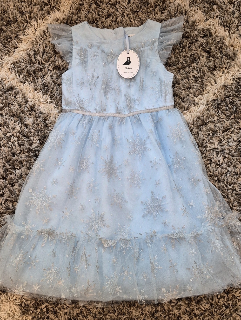 Disney x Janie and Jack Frozen Elsa Snowflake Dress
